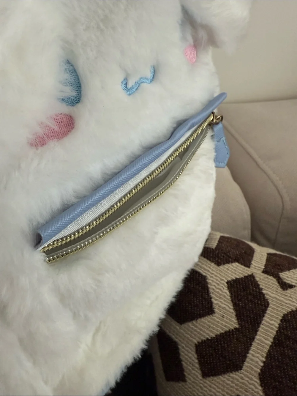 Kawaii Sanrio Plush Cinnamoroll Backpack Plushie Bag